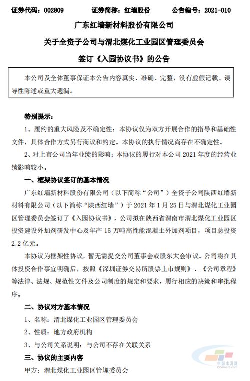 一上市企業出手 擬在此地投建年產15萬噸高性能混凝土外加劑項目